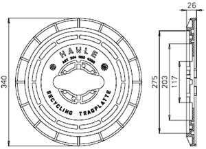 Опорная плита Hawle 3481 круглая пластиковая