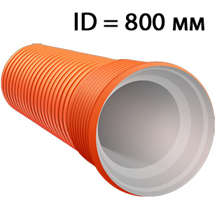 труба двуслойная гофрированная PP-b Corex двуслойная ID 800