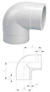 Колено PP-H 90° Progef Standart