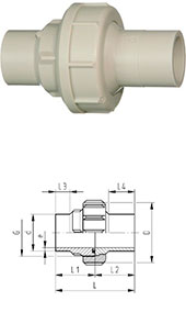 Муфта разборная PP-H Progef Standart