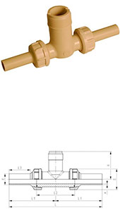 Установочный фитинг PP-H тип 318 Progef Standart