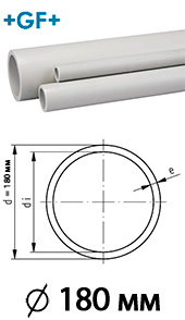 Труба PP-h 180 мм Progef Plus