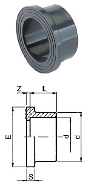 адаптер фланцевый рифленый pvc-u Tecno Plastic