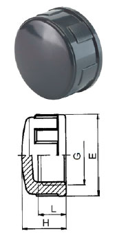 Заглушка с внутренней резьбой Rp pvc-u Tecno Plastic
