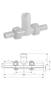 Установочный фитинг PVDF для датчика тип 318