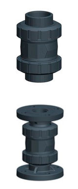 Обратный клапан PVC-U тип 562 с пружиной