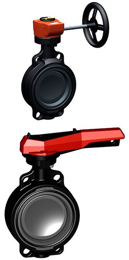 Дисковый затвор PVC-U 567-568 "бабочка"