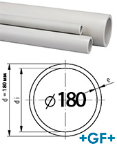 Труба 180 мм PP-h Progef Standart