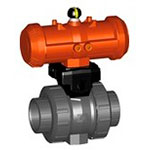 Шаровый кран PVC-U с пневмоприводом тип 230-235